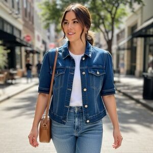 Tribal Indigo Denim Jacket